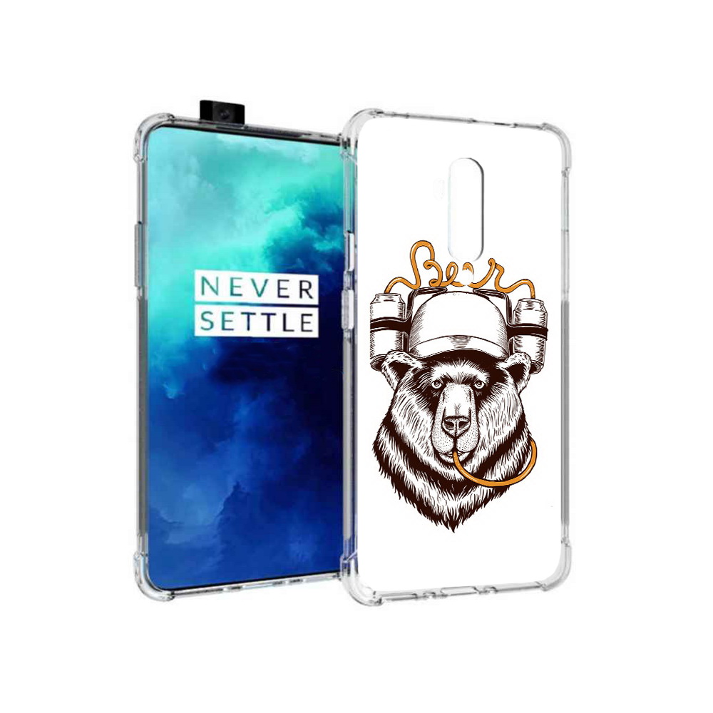

Чехол MyPads Tocco для OnePlus 7T Pro пивной медведь (PT139735.142.538), Прозрачный, Tocco