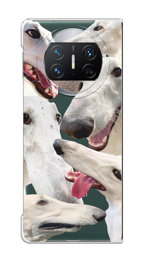 

Чехол на Huawei Mate X3 "Собака с длинным носом", Белый;бежевый;розовый, 6122450-1