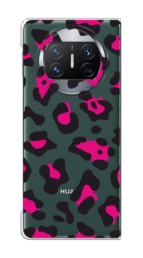 

Чехол на Huawei Mate X3 "Pink cow spots", Черный;розовый, 6122450-1