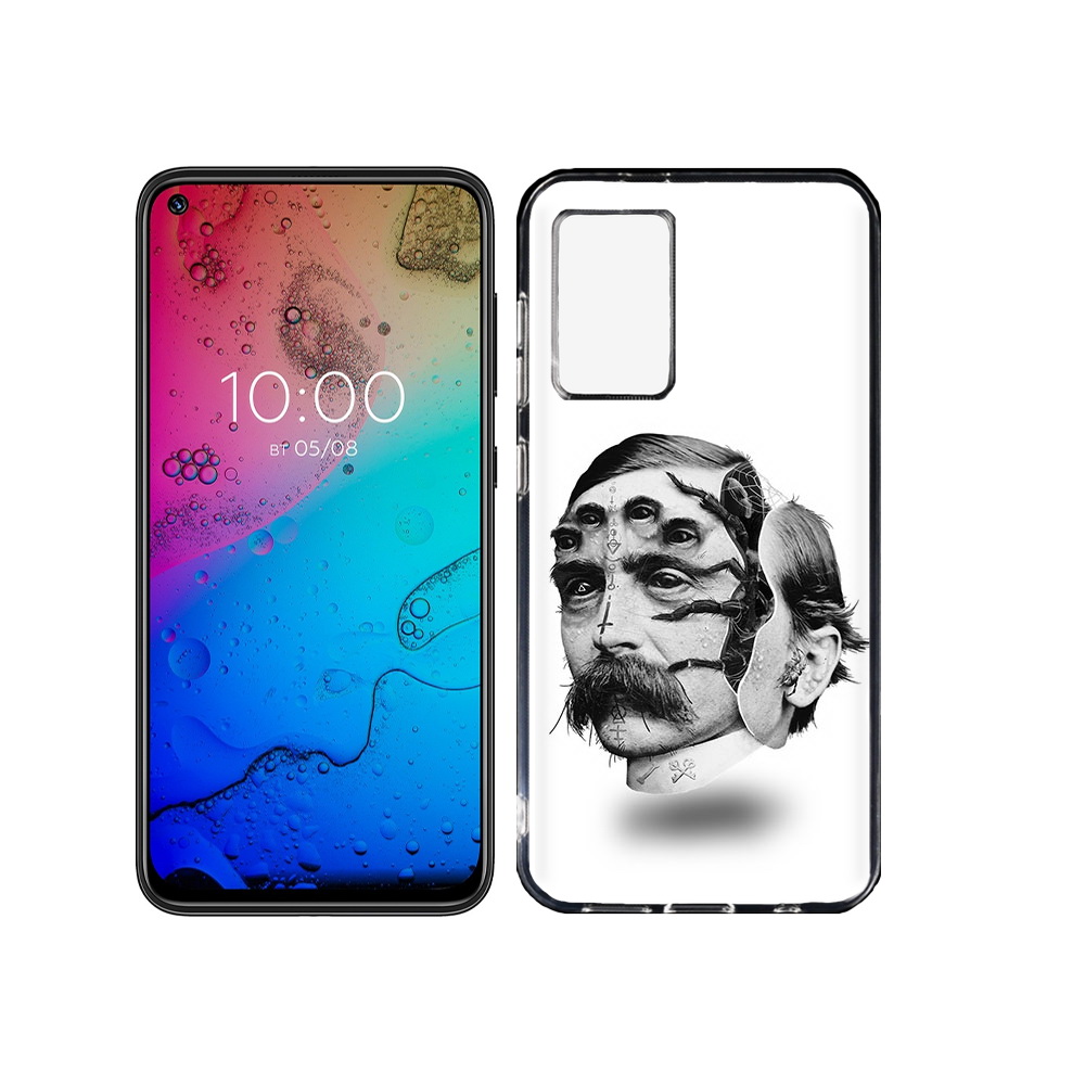 

Чехол MyPads Tocco для BQ Aurora страшное лицо мужчины, Прозрачный, Tocco