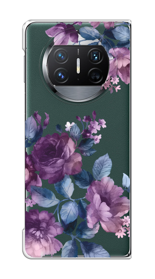 

Чехол на Huawei Mate X3 "Purple Blossoms", Синий;фиолетовый, 6122450-1