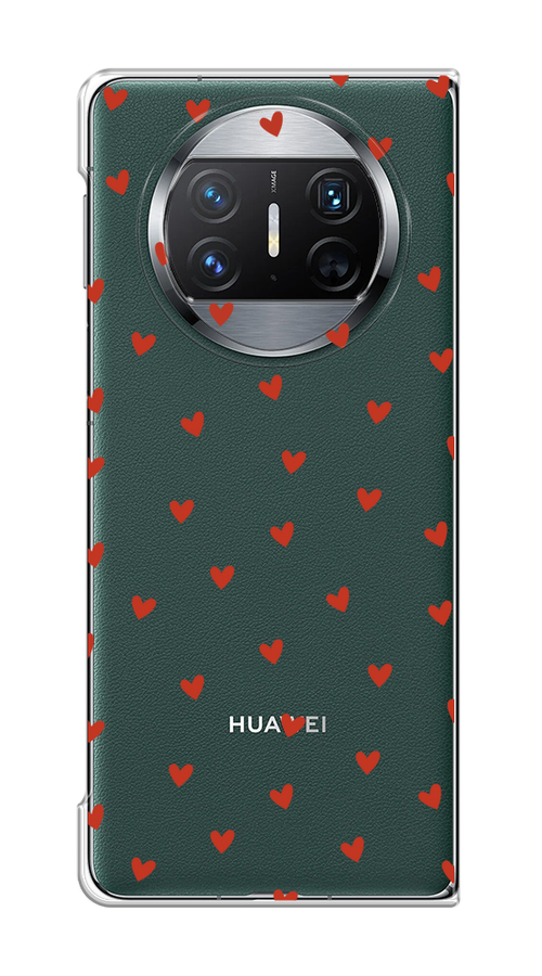 

Чехол на Huawei Mate X3 "Red hearts", Красный;прозрачный, 6122450-1
