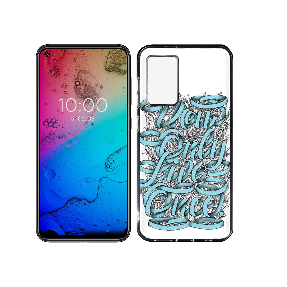 

Чехол MyPads Tocco для BQ Aurora слова из ленты абстракция, Прозрачный, Tocco