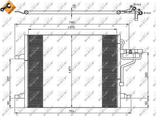 

Радиатор кондиционера NRF 35936