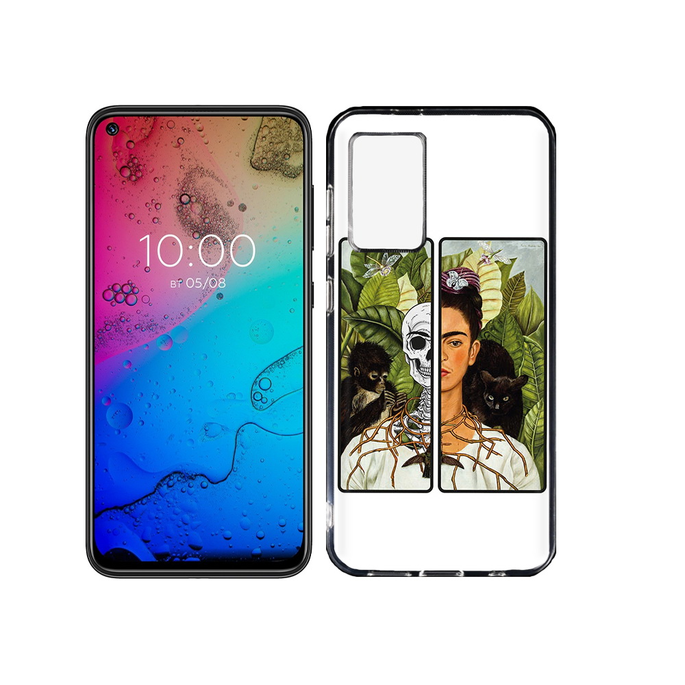 

Чехол MyPads Tocco для BQ Aurora сдвоенная картинка девушка скелет, Прозрачный, Tocco