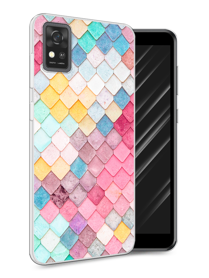 

Чехол Awog на ZTE Blade A31 / ЗТЕ Блэйд A31 "Нежные ромбики", Разноцветный, 134650-4