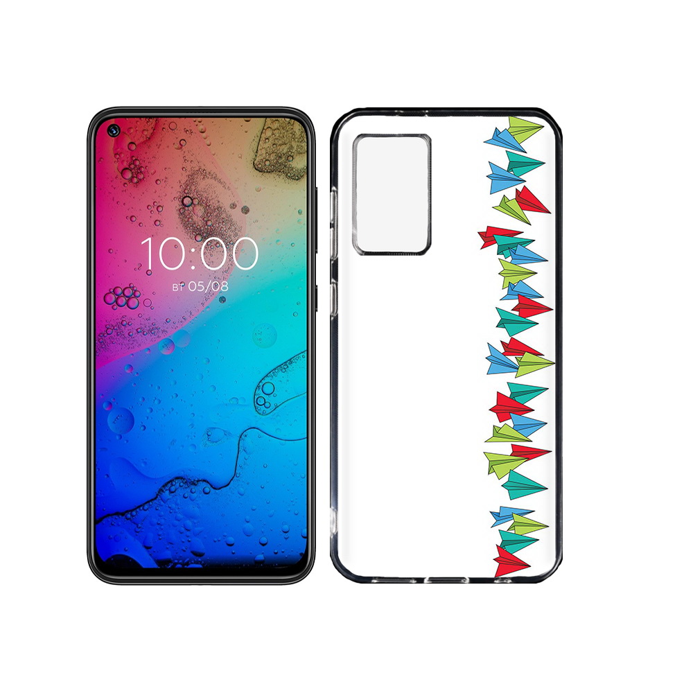 

Чехол MyPads Tocco для BQ Aurora самолетики из листочков, Прозрачный, Tocco