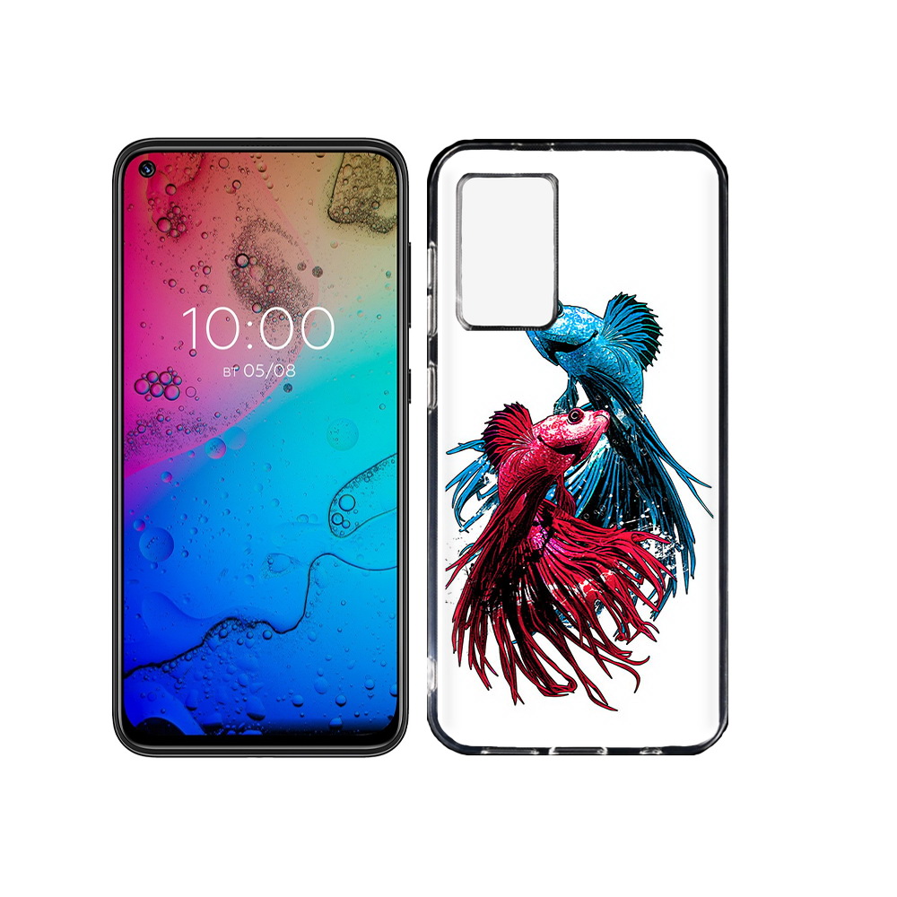 

Чехол MyPads Tocco для BQ Aurora рыбы петушки, Прозрачный, Tocco