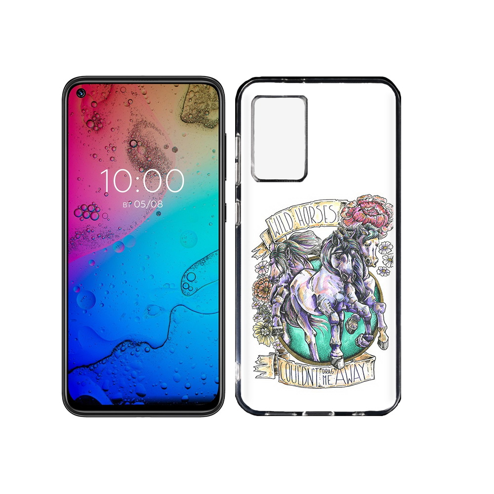 

Чехол MyPads Tocco для BQ Aurora рисунок коней в цветах, Прозрачный, Tocco