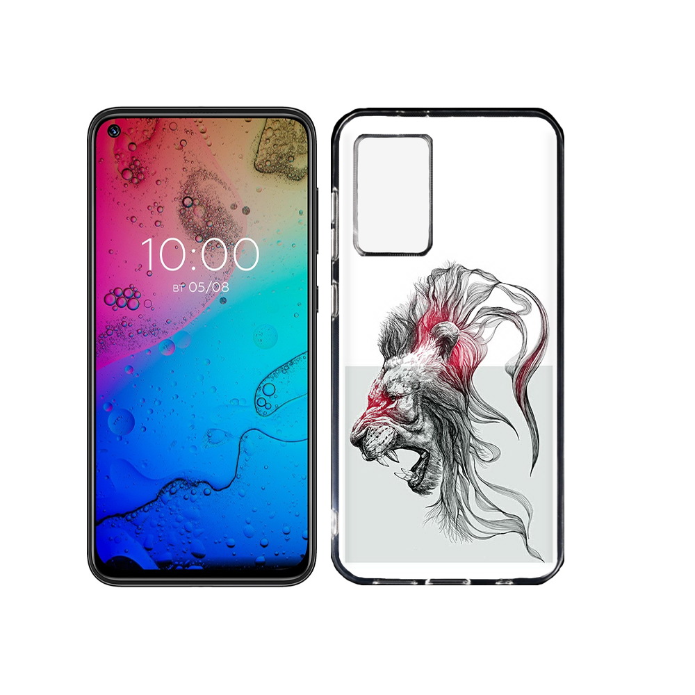 

Чехол MyPads Tocco для BQ Aurora разъяренный лев, Прозрачный, Tocco