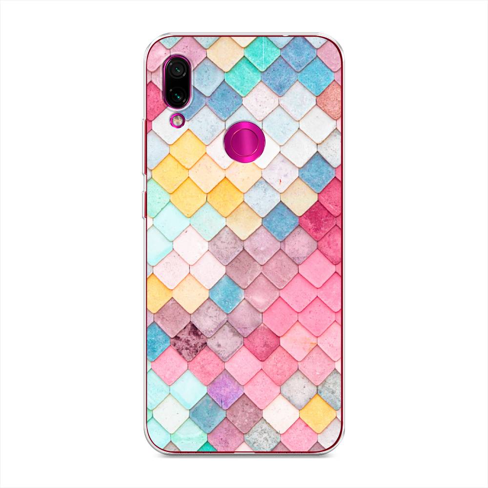 фото Силиконовый чехол "нежные ромбики" на xiaomi redmi note 7 awog
