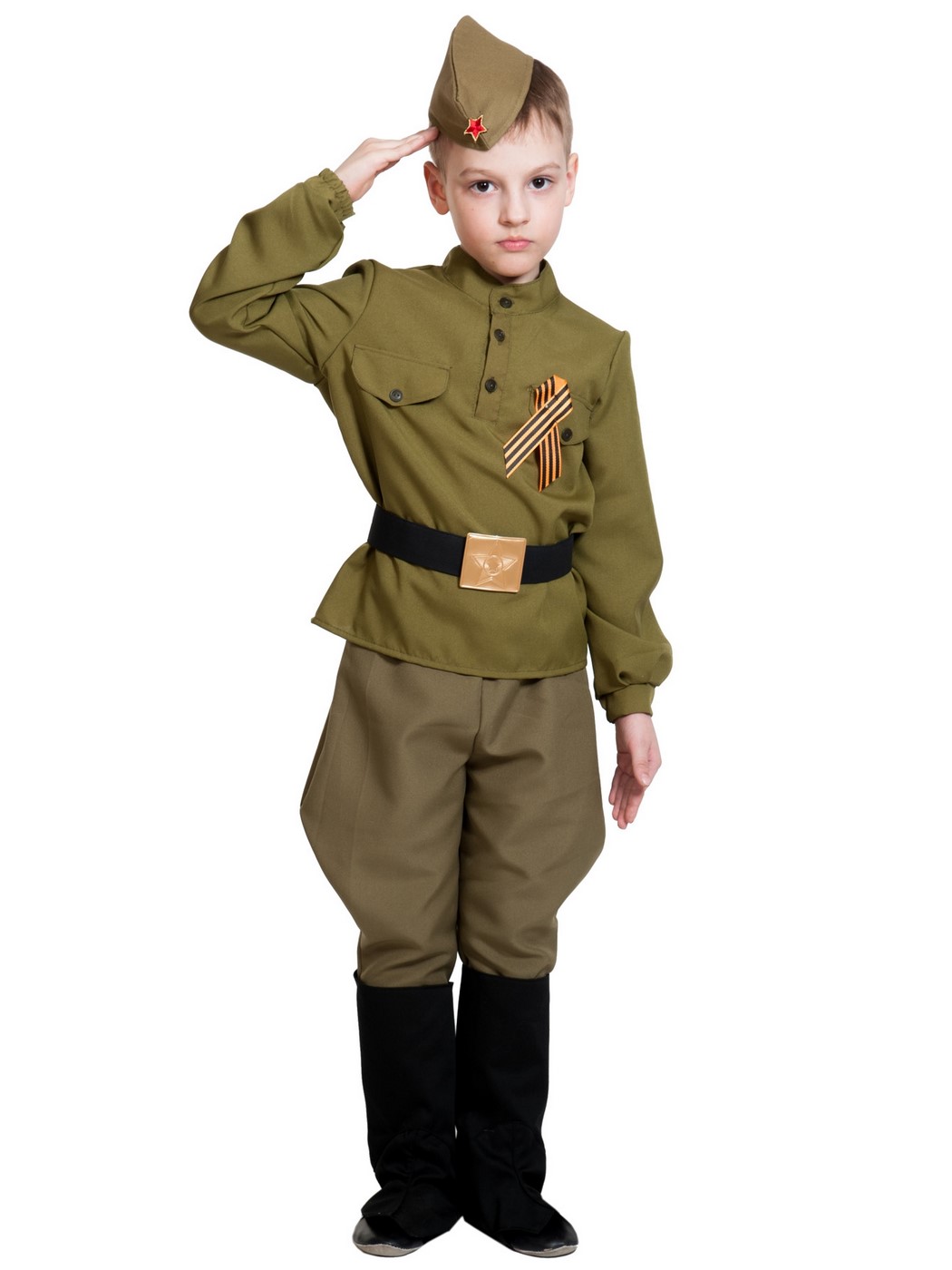 фото Карнавальный костюм карнавалофф солдатик в сапогах (галифе), размер 110 (5098.21-xs)