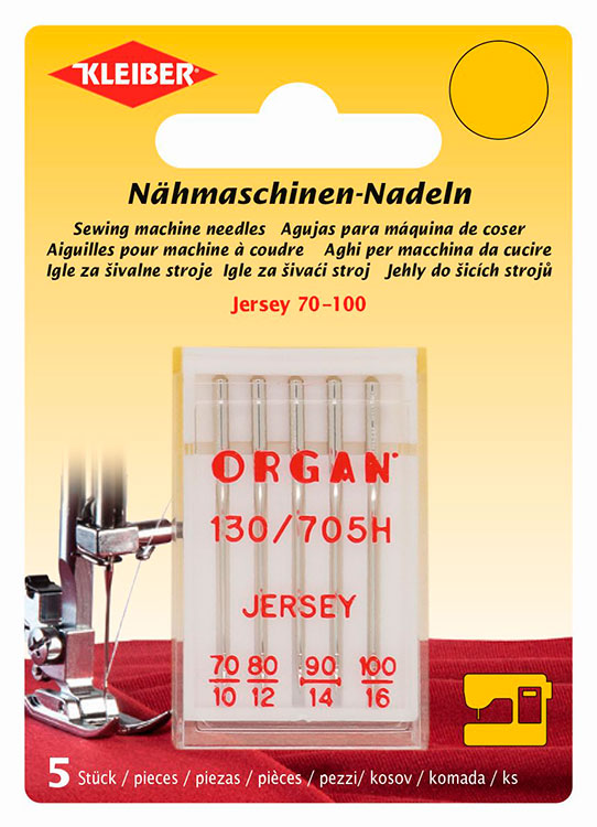 Набор игл Kleiber для швейной машинки ORGAN, джерси, размер 70-100, сталь, 5шт в наборе набор инерционных машин рейсер 3 штуки микс