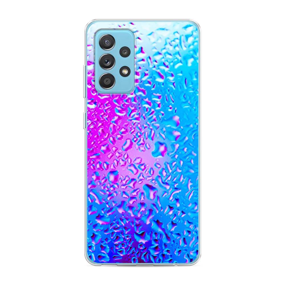 

Чехол на Samsung Galaxy A52/A52s "Капли на стекле", Голубой;розовый, 2102450-3