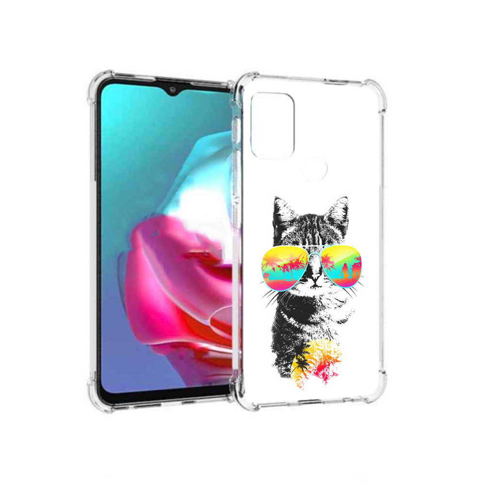 

Чехол MyPads Tocco для Motorola Moto G крутой кот (PT227061.346.425), Прозрачный, Tocco