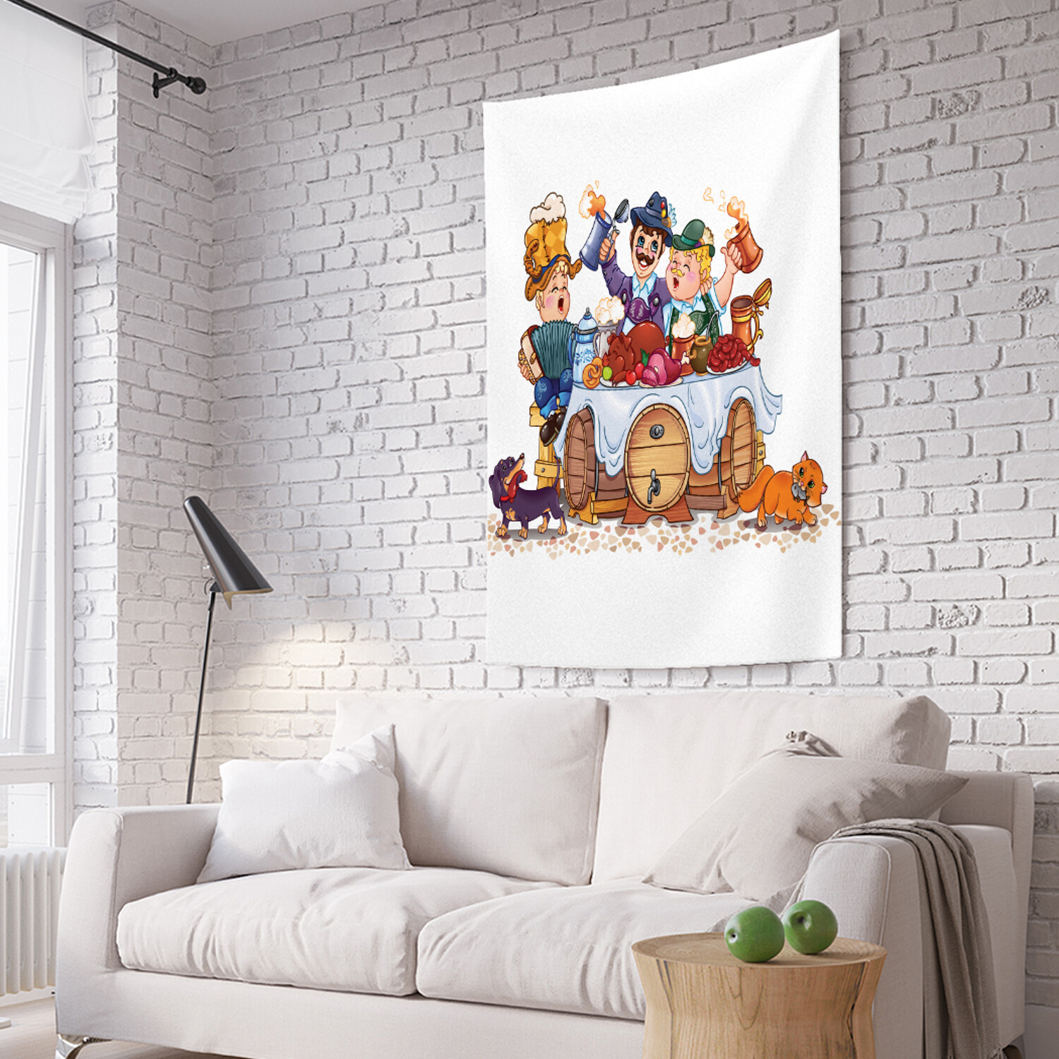 

Вертикальное фотопанно на стену JoyArty Хмельное застолье 150x200 см, Хмельное застолье