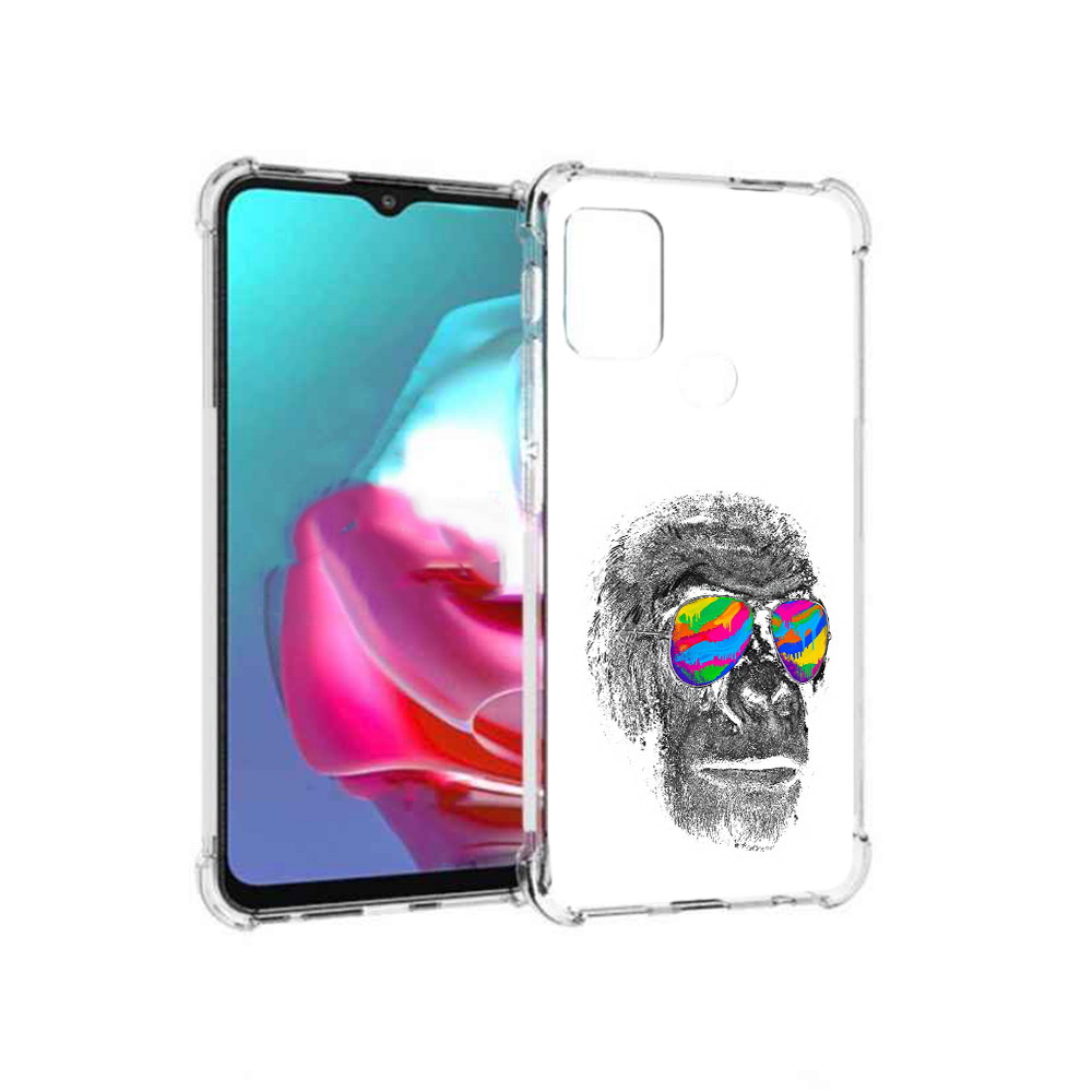

Чехол MyPads Tocco для Motorola Moto G крутая обезьяна в очках (PT227061.346.422), Прозрачный, Tocco