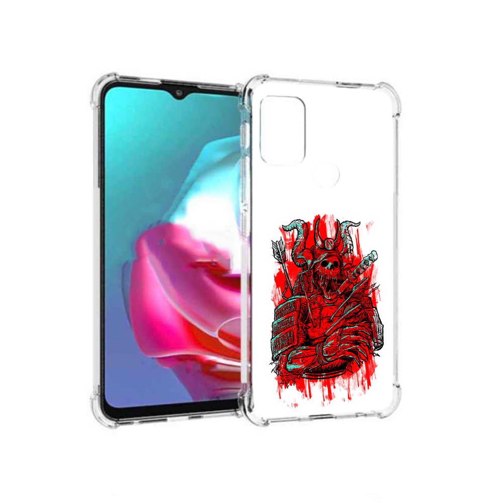 

Чехол MyPads Tocco для Motorola Moto G красный скелет воин (PT227061.346.413), Прозрачный, Tocco