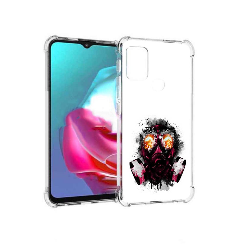 

Чехол MyPads Tocco для Motorola Moto G красный противогаз (PT227061.346.412), Прозрачный, Tocco