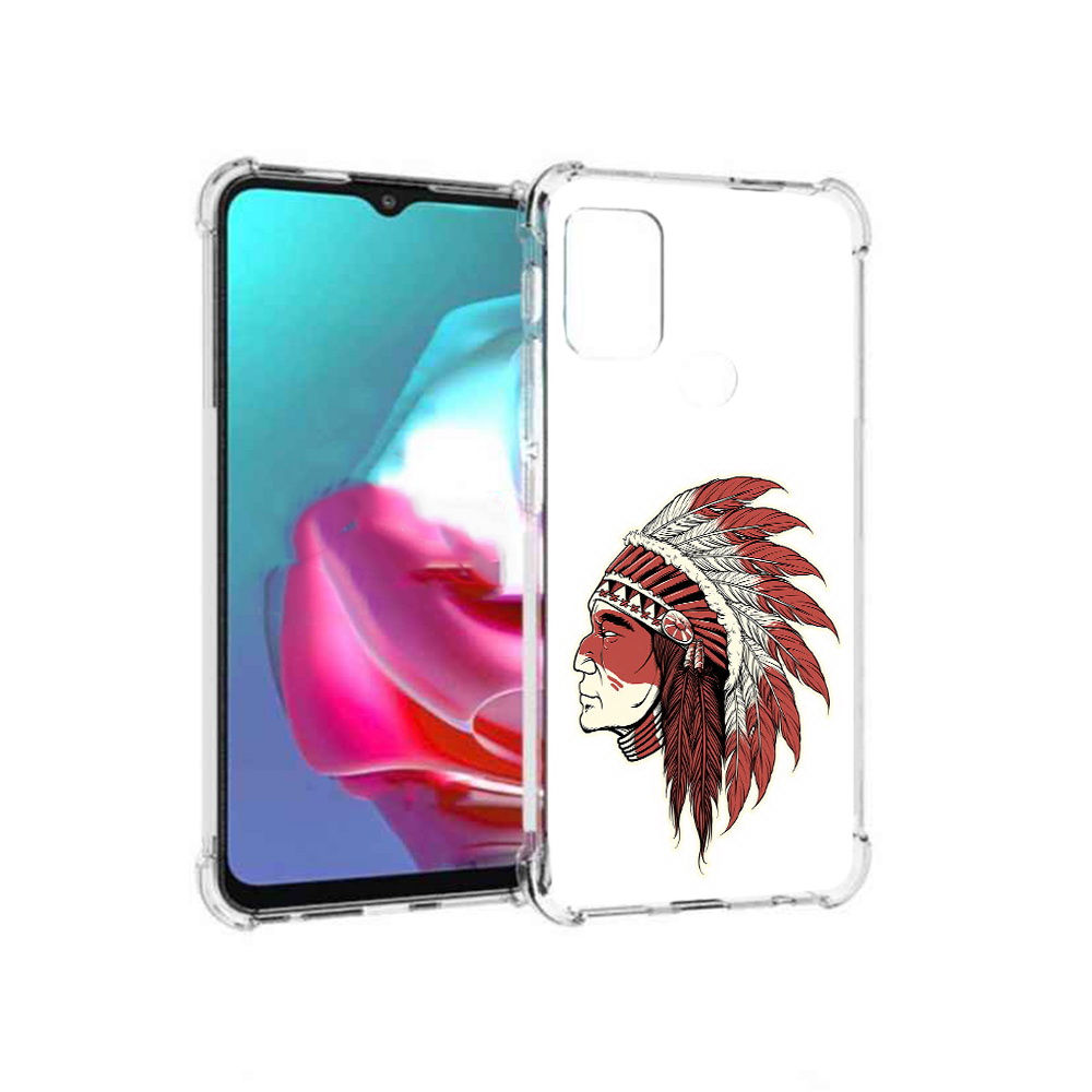 

Чехол MyPads Tocco для Motorola Moto G красный индеец (PT227061.346.411), Прозрачный, Tocco