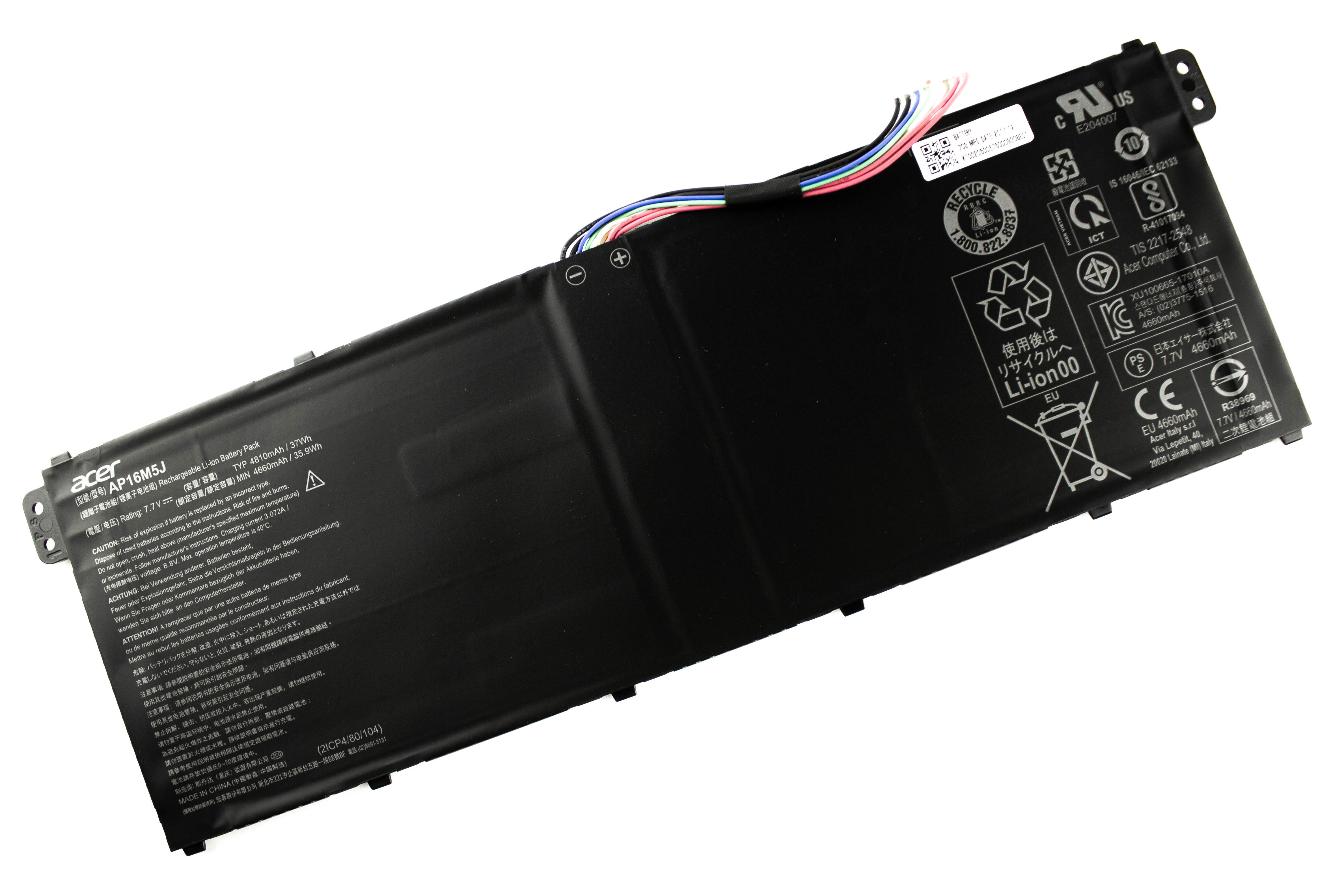 

Аккумулятор для ноутбука Acer A315-51 A314-31 (7.7V 4810mAh) ORG AP16M5J