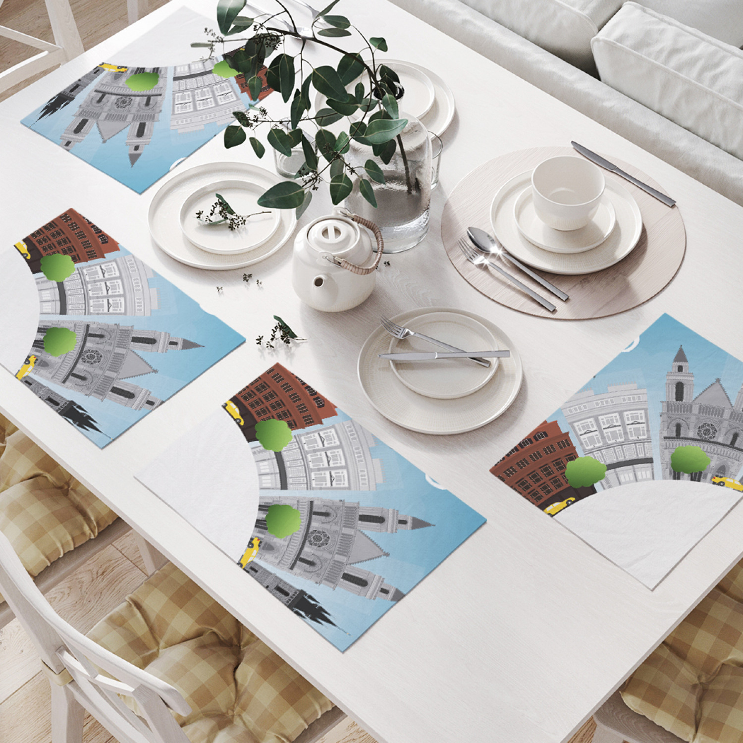 

Комплект салфеток JoyArty "По Праге на авто" (32х46 см, 4 шт.), Голубой, По Праге на авто