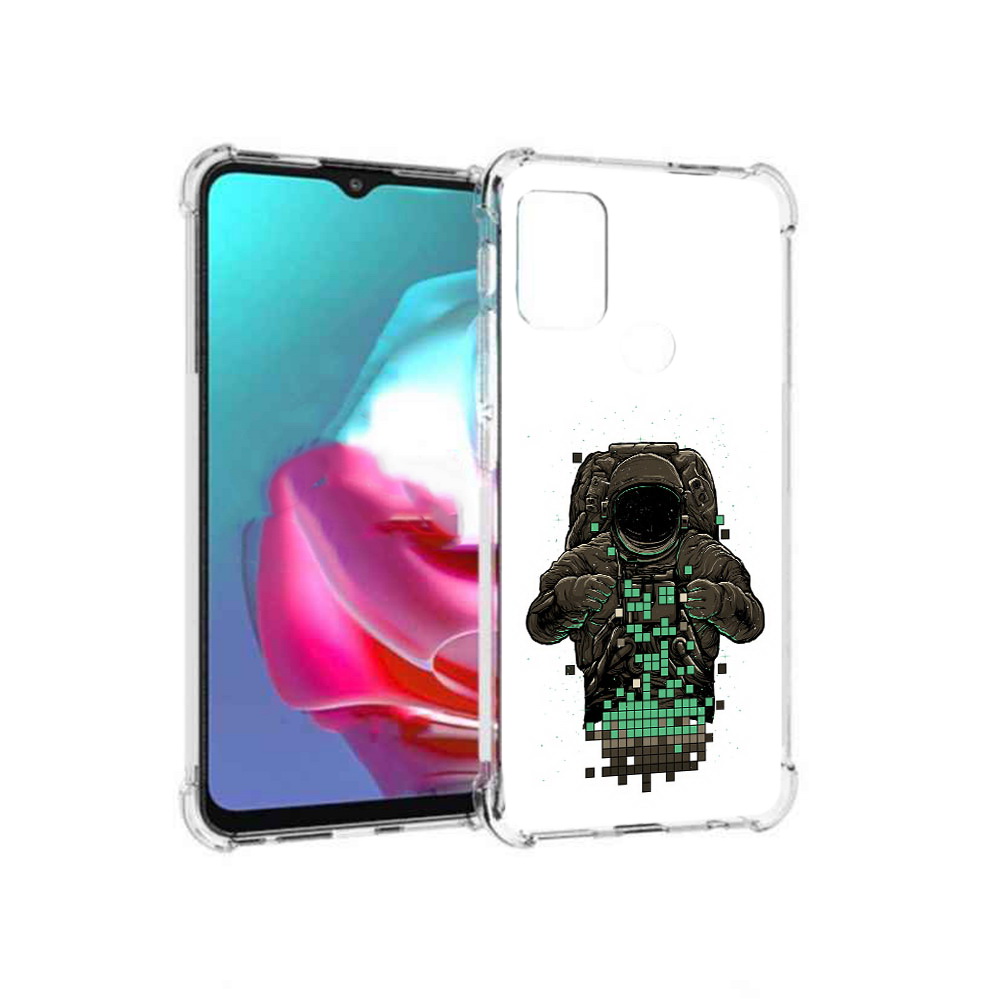 

Чехол MyPads Tocco для Motorola Moto G космонавт с пикселями (PT227061.346.394), Прозрачный, Tocco