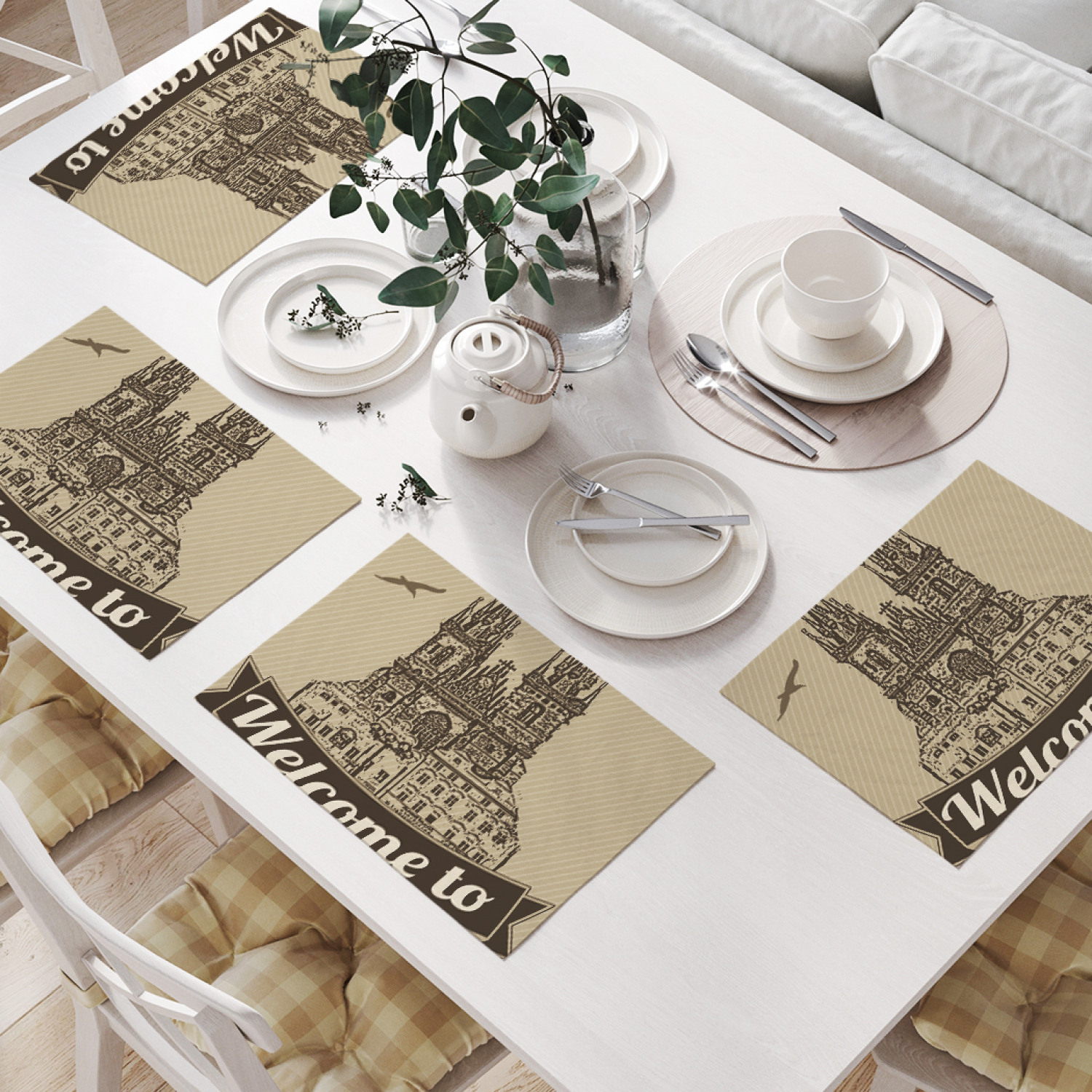 

Комплект салфеток JoyArty "Приглашение в Прагу" (32х46 см, 4 шт.), Бежевый, Приглашение в Прагу