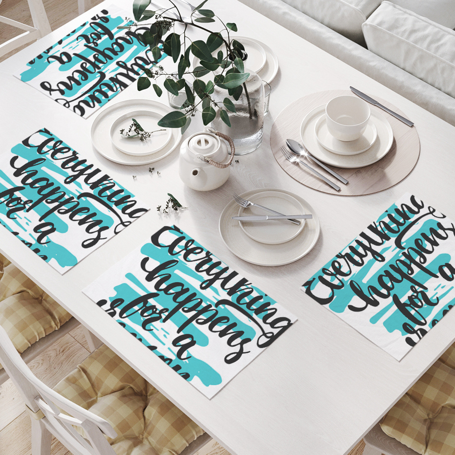 

Комплект салфеток JoyArty "Все происходит неслучайно" (32х46 см, 4 шт.), Голубой, Все происходит неслучайно