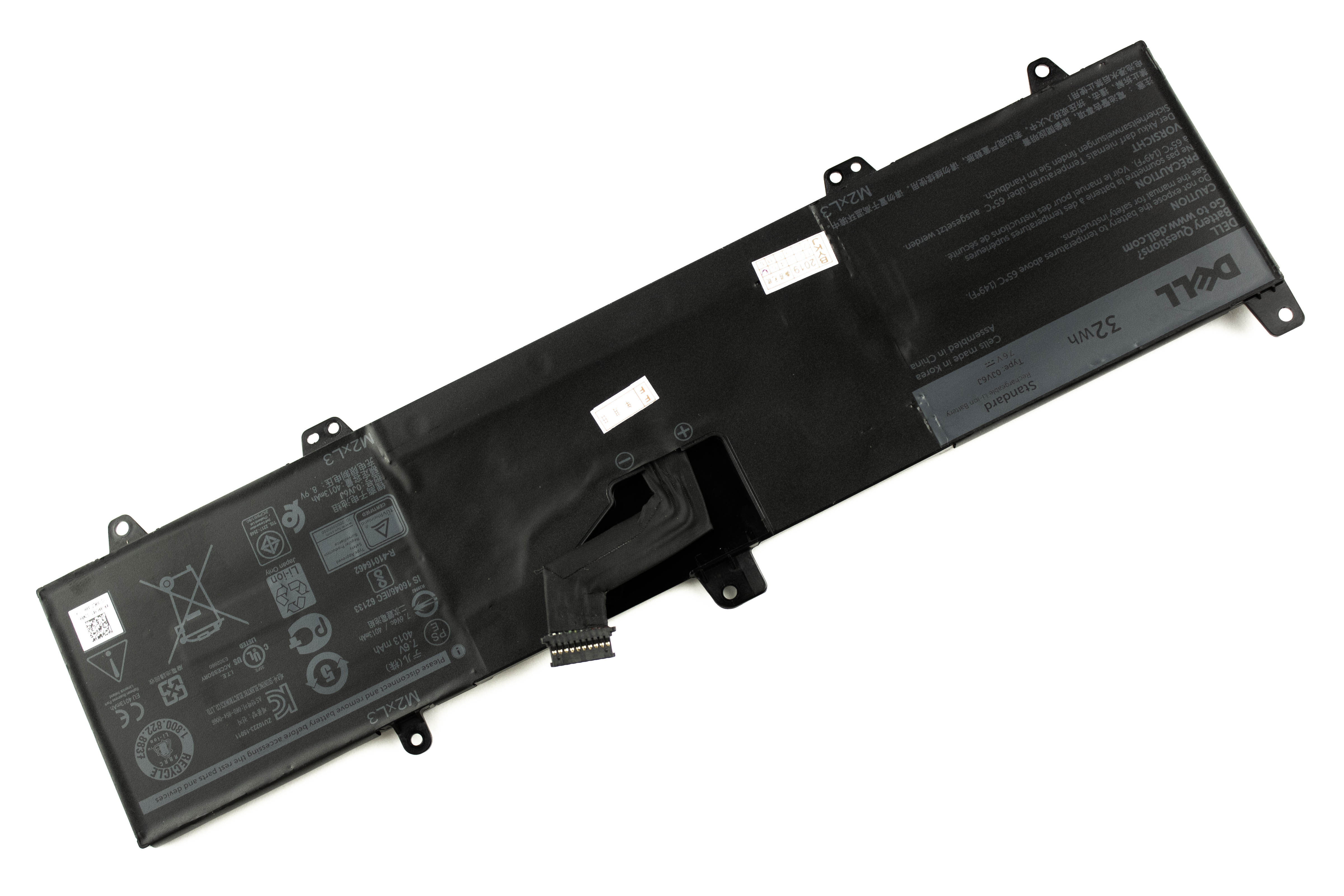 

Аккумулятор для ноутбука Dell 11-3162 (7.6V 4013mAh) ORG 0PD19 01V2F 01V2F6 0DFVYN 1V2F6