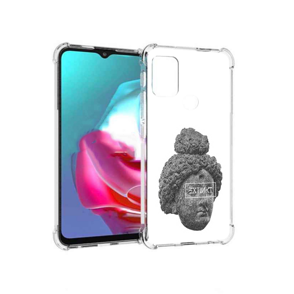 

Чехол MyPads Tocco для Motorola Moto G каменное лицо девушки (PT227061.346.383), Прозрачный, Tocco