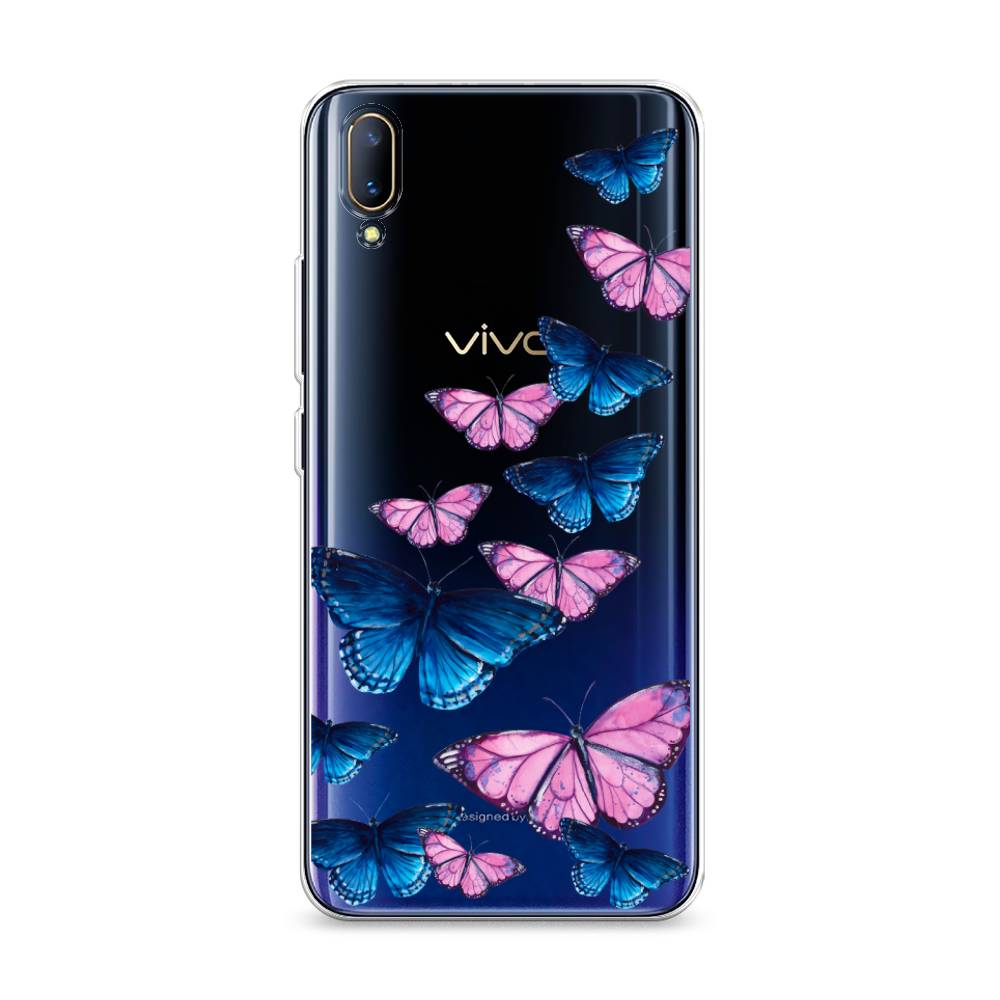 фото Силиконовый чехол "полет бабочек" на vivo v11 (v11 pro) awog