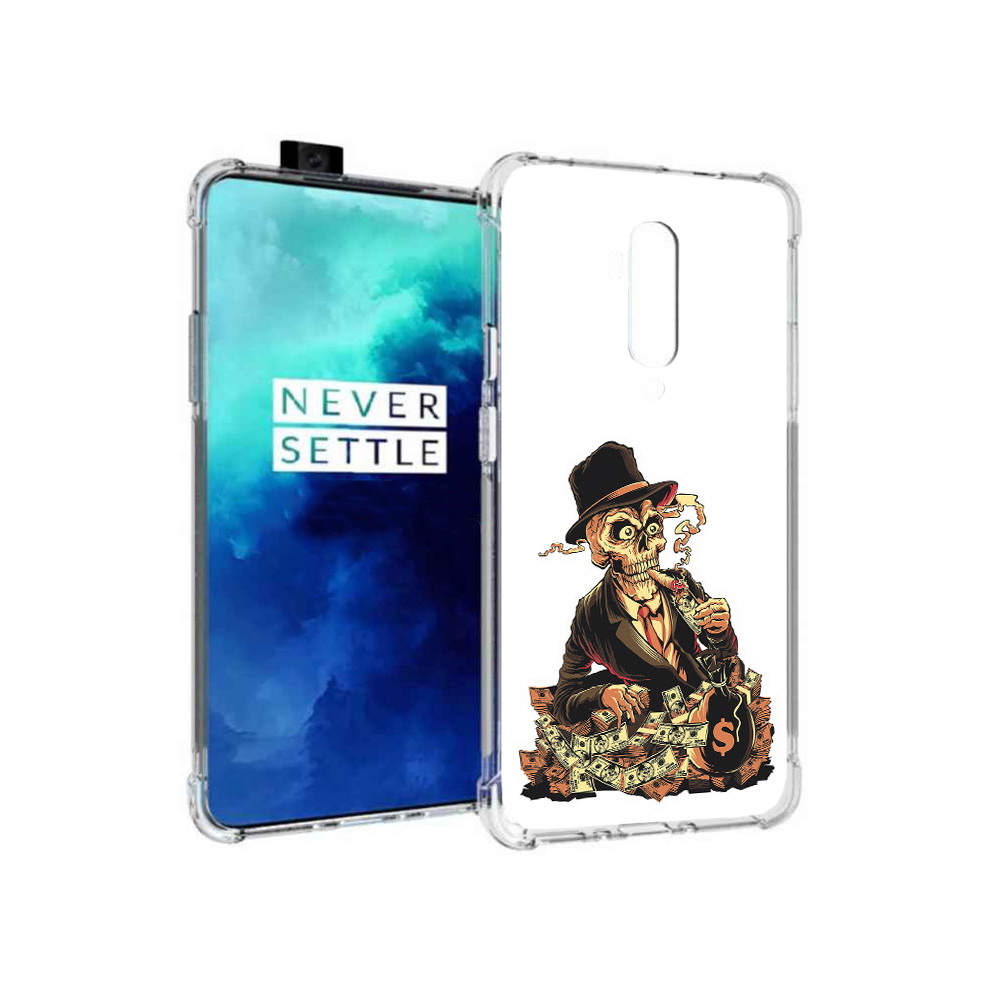 

Чехол MyPads Tocco для OnePlus 7T Pro нарисованный череп с сигаретой (PT139735.142.515), Прозрачный, Tocco