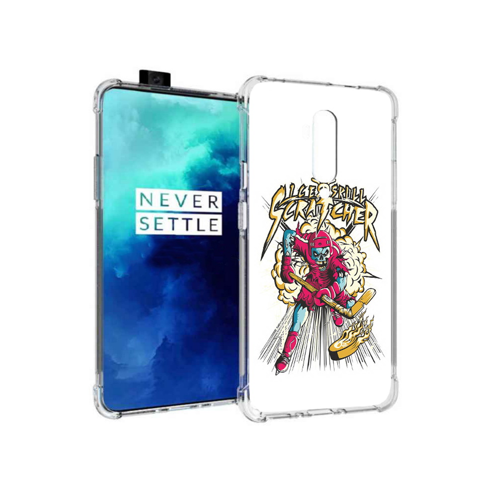 

Чехол MyPads Tocco для OnePlus 7T Pro нарисованный скелет хоккеист (PT139735.142.514), Прозрачный, Tocco