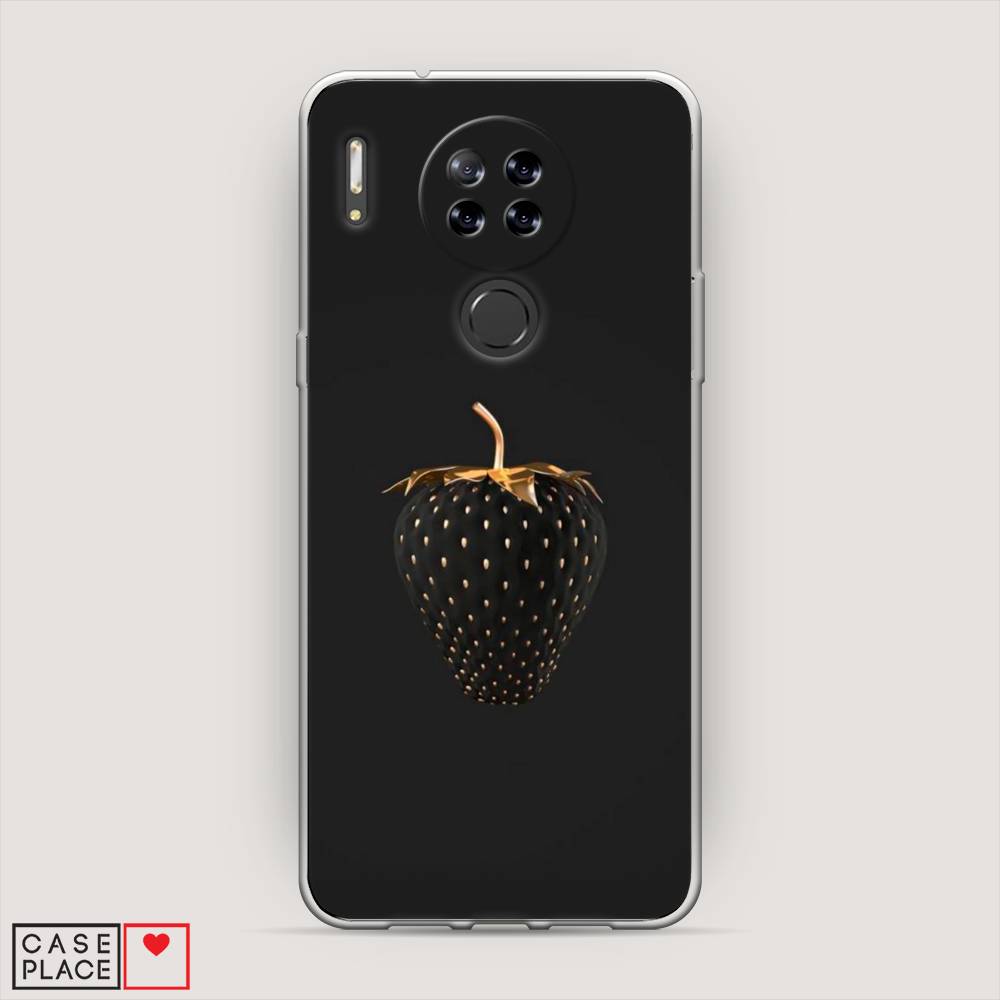 фото Чехол awog "черно-золотая клубника" для blackview a80