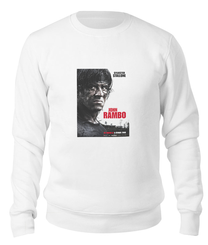 

Свитшот унисекс Printio Rambo iv белый L, Rambo iv