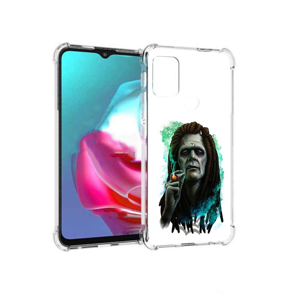 

Чехол MyPads Tocco для Motorola Moto G зеленый мужчина с сигаретой (PT227061.346.360), Прозрачный, Tocco