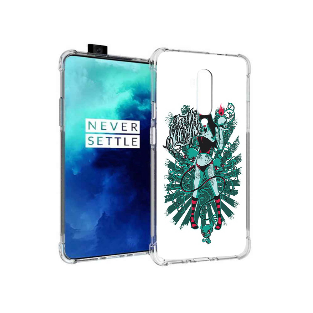 

Чехол MyPads Tocco для OnePlus 7T Pro нарисованная девушка в татуировках, Прозрачный, Tocco
