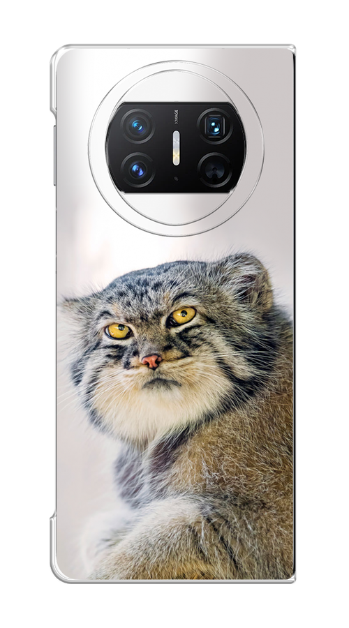 

Чехол на Huawei Mate X3 "Кот манул 1", Серый;белый;желтый, 6122450-1