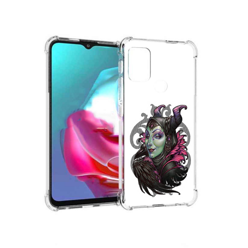 

Чехол MyPads Tocco для Motorola Moto G зеленая девушка с вороном (PT227061.346.357), Прозрачный, Tocco