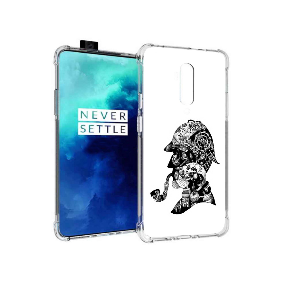 

Чехол MyPads Tocco для OnePlus 7T Pro мужчина с трубкой абстракция (PT139735.142.488), Прозрачный, Tocco