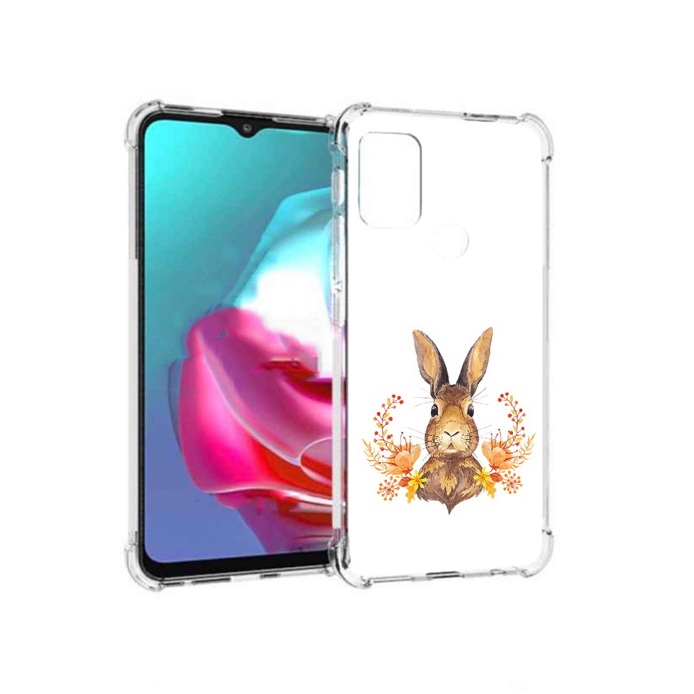

Чехол MyPads Tocco для Motorola Moto G зайка в цветах (PT227061.346.349), Прозрачный, Tocco
