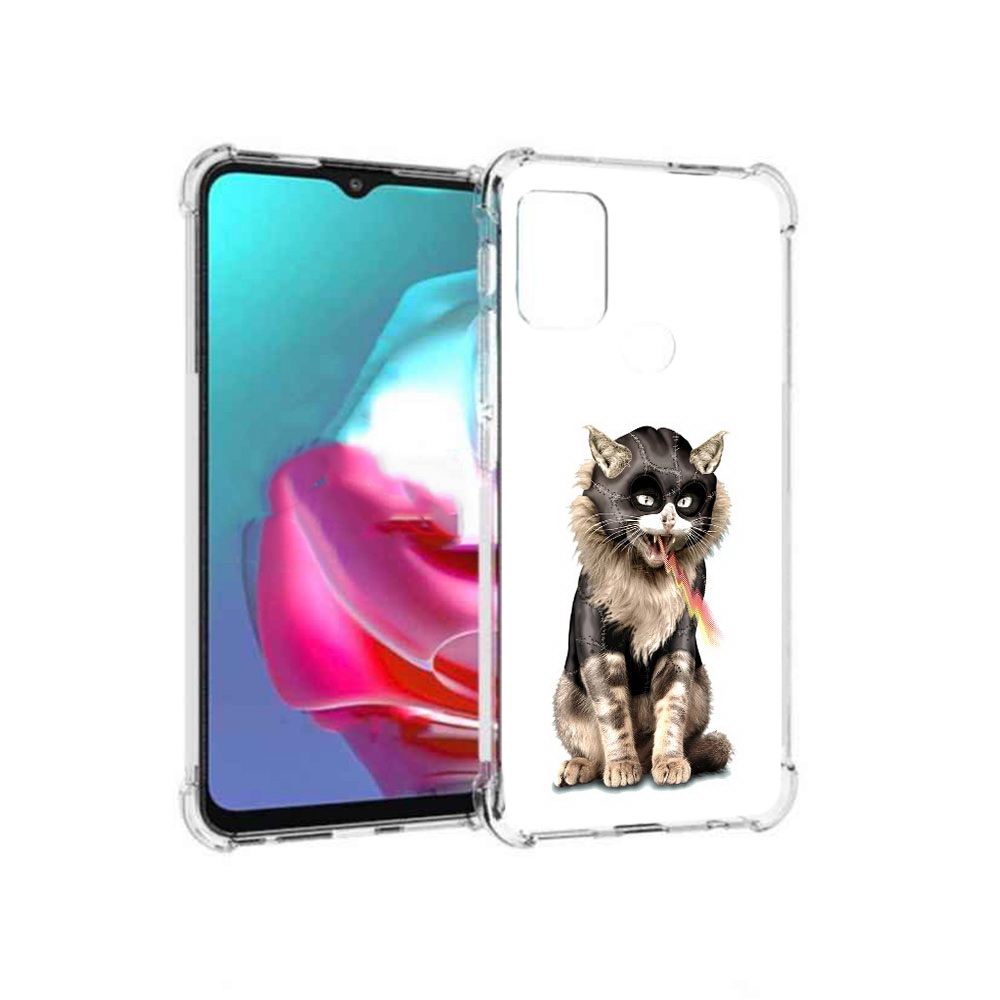 

Чехол MyPads Tocco для Motorola Moto G дьяволский кот (PT227061.346.341), Прозрачный, Tocco