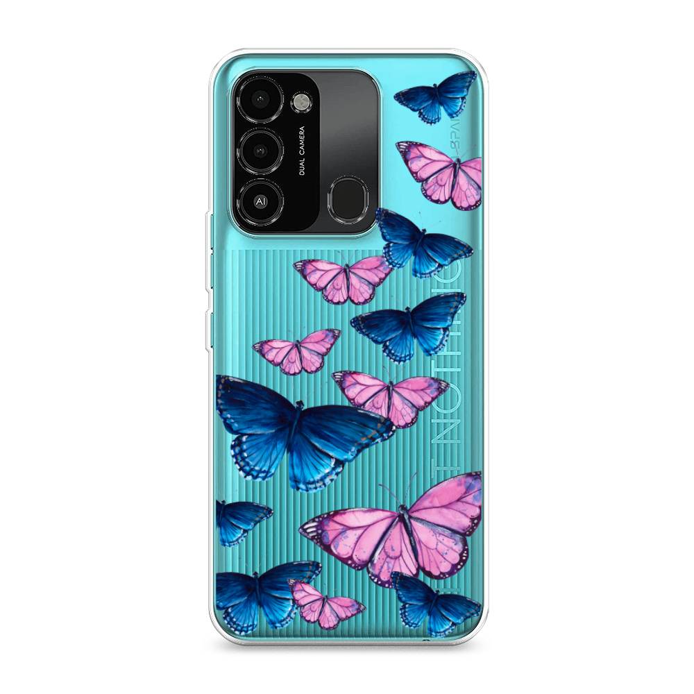 фото Силиконовый чехол "полет бабочек" на tecno spark go 2022 awog
