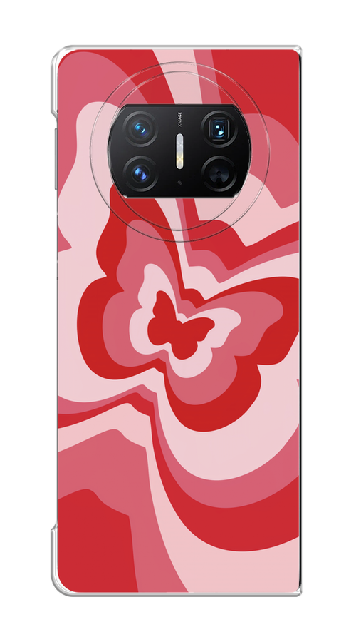 

Чехол на Huawei Mate X3 "Бабочка в стиле хиппи", Красный;розовый, 6122450-1
