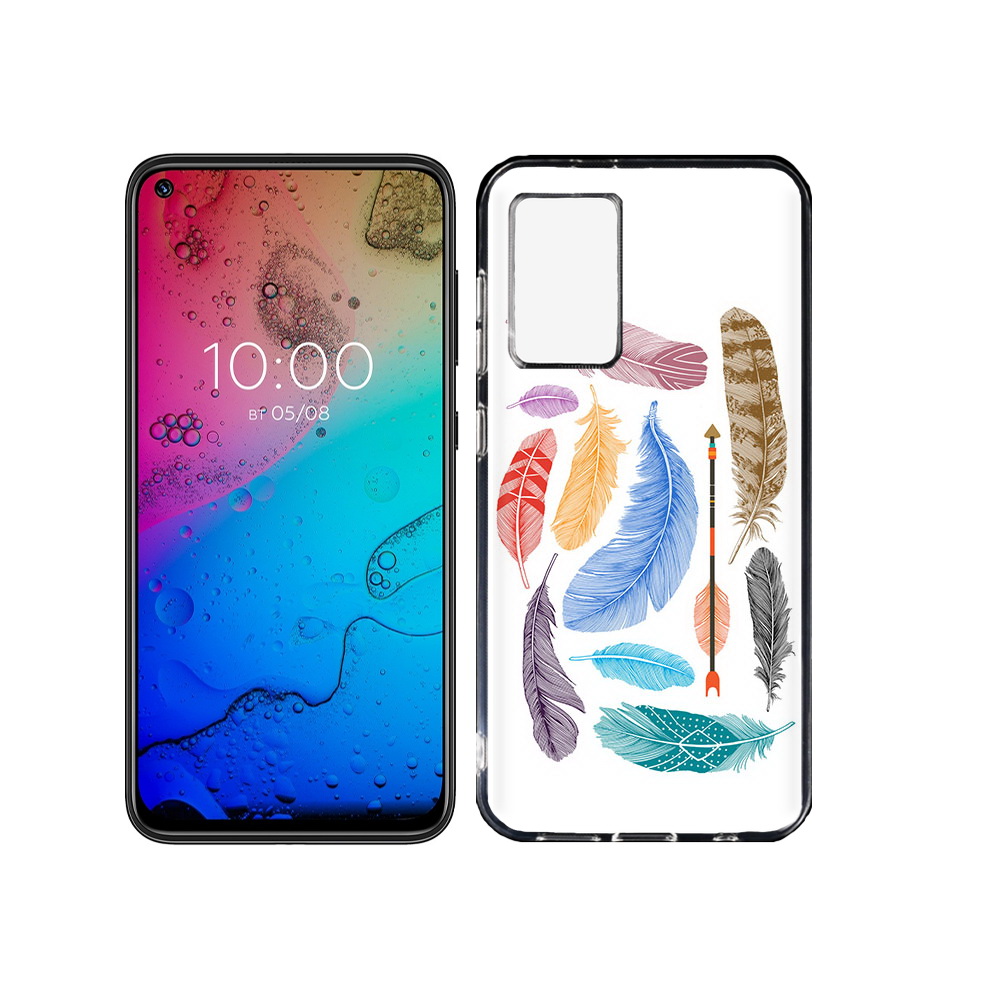 

Чехол MyPads Tocco для BQ Aurora разноцветные перья, Прозрачный, Tocco