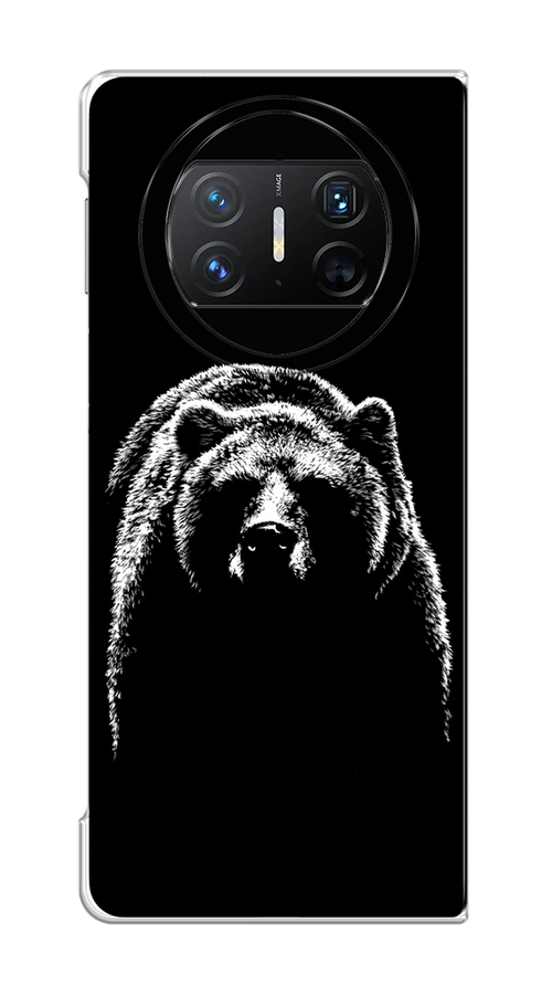 

Чехол на Huawei Mate X3 "Медведь в ночи", Белый;черный, 6122450-1