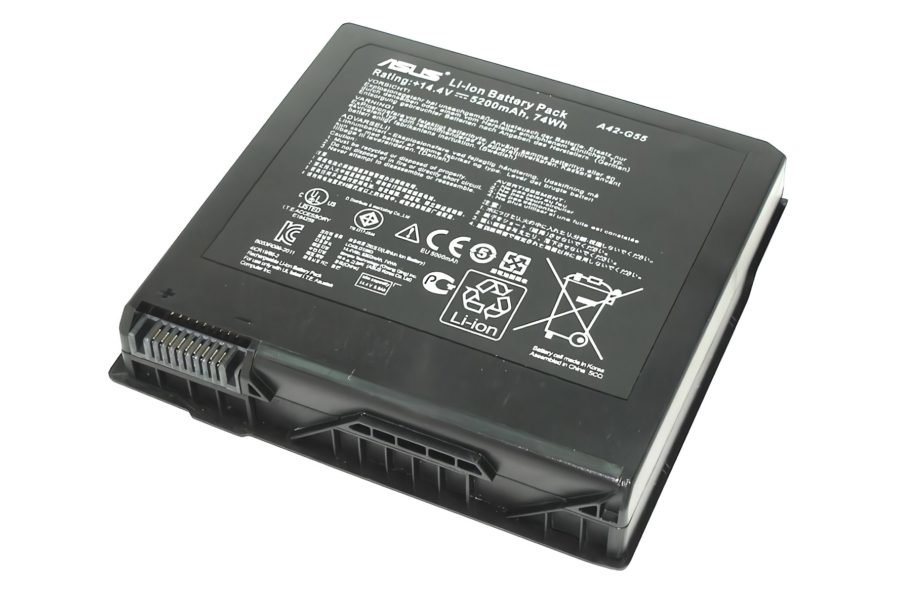 

Аккумулятор для ноутбука Asus G55 (14.4V 5200mAh) ORG A42-G55