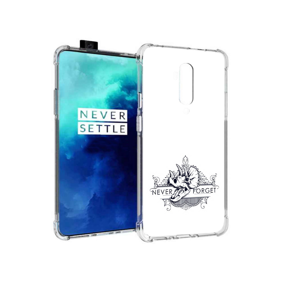 

Чехол MyPads Tocco для OnePlus 7T Pro логотип носорога никогда не забуду, Прозрачный, Tocco