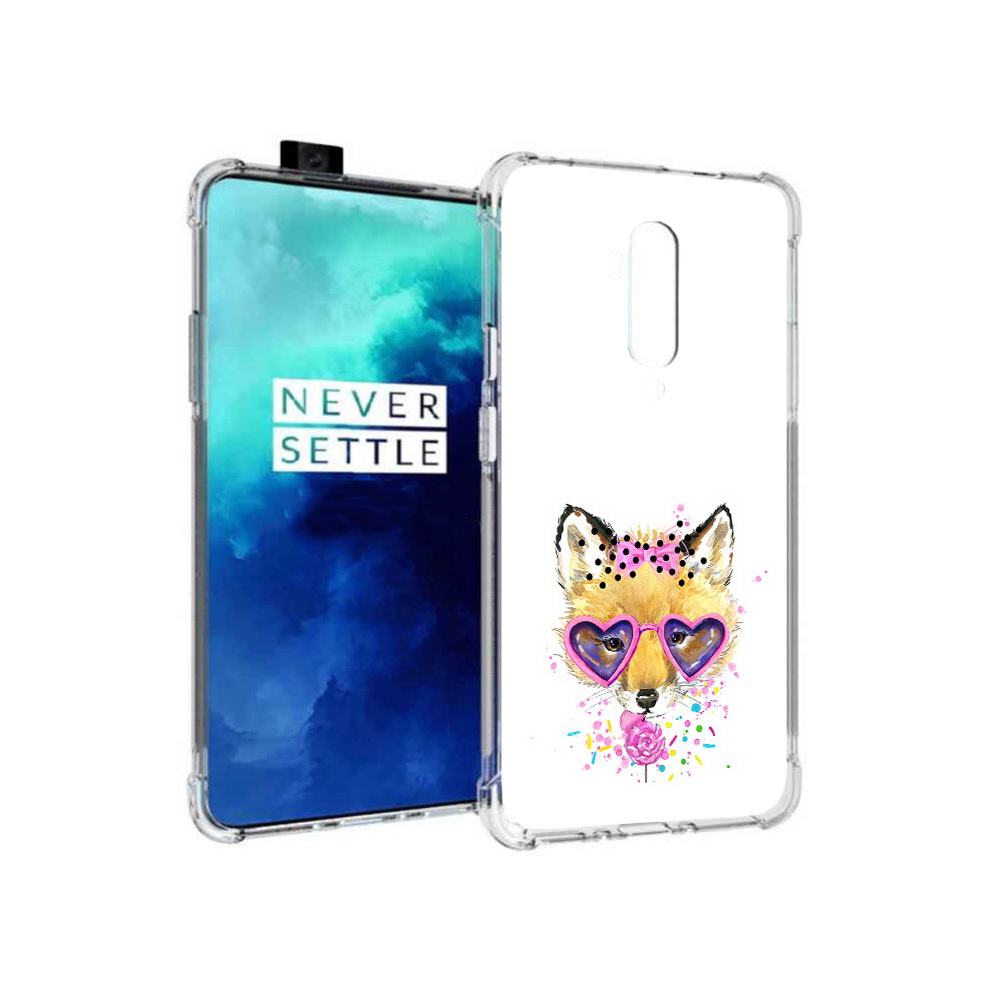 

Чехол MyPads Tocco для OnePlus 7T Pro лисенок с бантиком (PT139735.142.441), Прозрачный, Tocco